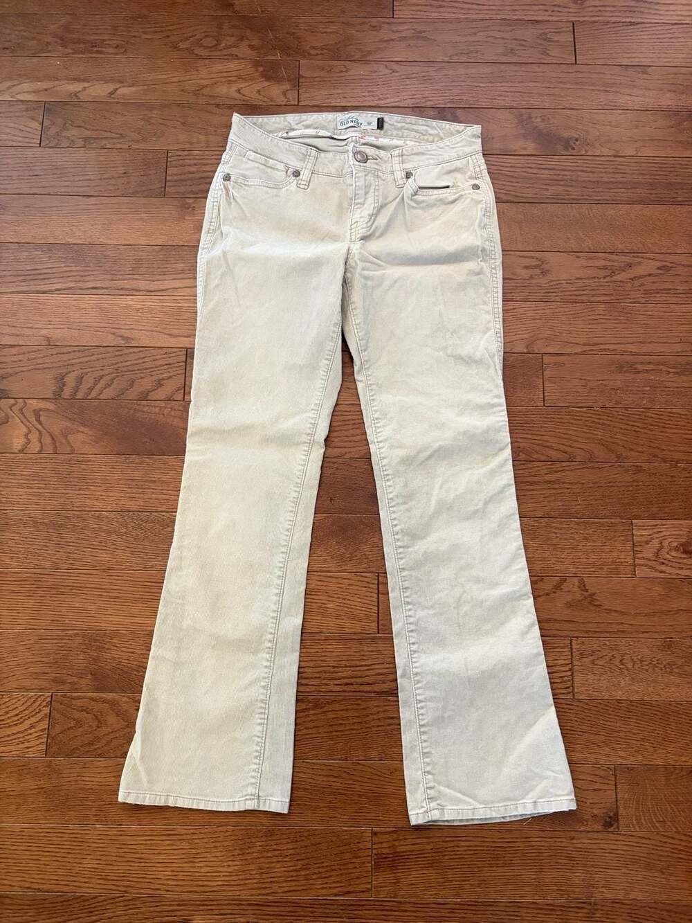 Old Navy Low Rise Boot Tan Corduroy Stretch Jeans Size 4 Short